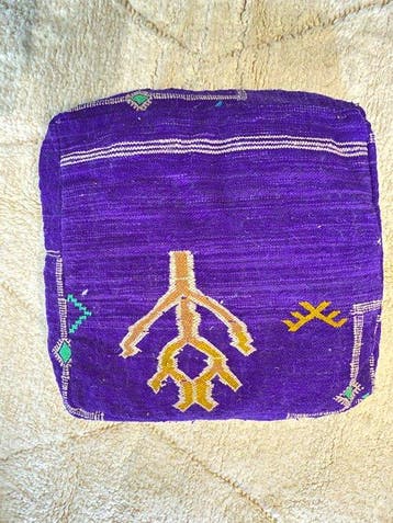 Berber - Vloerkleed - 16 cm - 55 cm - Berber poef, Nieuw