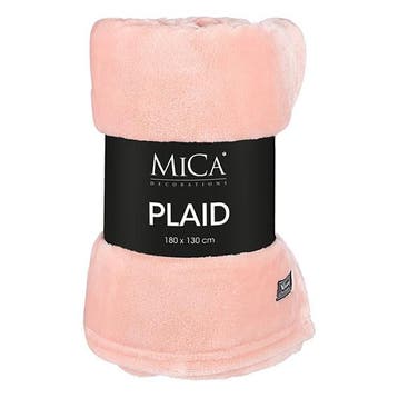 Fleece deken | Mica Decorations | 180 x 130 cm (Roze), Verzenden, Nieuw