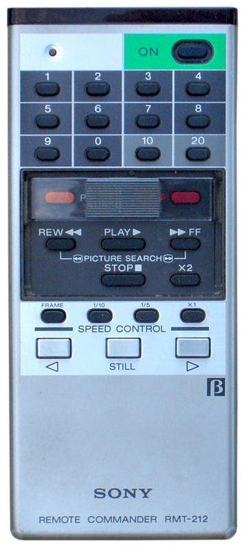 Afstandsbediening Sony rmt-212 Betamax, Ophalen of Verzenden, Nieuw, Origineel