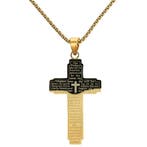 Fako Bijoux - Cubaans Kruis Breed Voor Mannen - Ketting Met, Verzenden, Nieuw