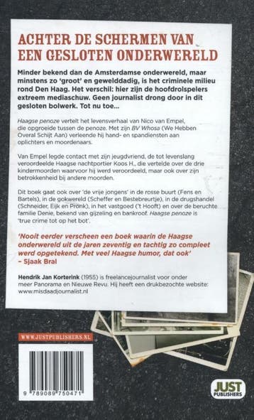 Haagse penoze 9789089750471 Hendrik Jan Korterink, Boeken, Verzenden, Gelezen, Hendrik Jan Korterink