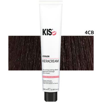 KIS Kappers – Kera Cream Color Haarverf – 4CB : Middel, Verzenden, Nieuw