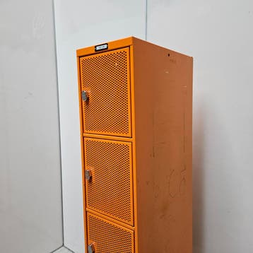 4-drs oranje metalen lockerkast - 190x30x55 cm, Ophalen of Verzenden, Nieuw
