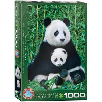 Panda & Baby Puzzel (1000 stukjes) | Eurographics - Puzzels, Verzenden, Nieuw