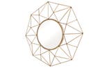 Handgemaakte spiegel DIAMOND XL 90cm messing gemaakt van, Huis en Inrichting, Woonaccessoires | Spiegels, Ophalen of Verzenden