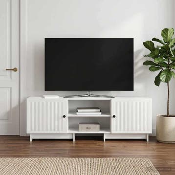 vidaXL TV-kast 150 x 31 x 50 cm Hoogglans Wit Geconstrueerd, Minder dan 50 cm, Verzenden, Nieuw, Minder dan 100 cm