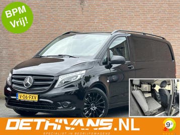 Zakelijke Lease |  Mercedes-Benz Vito 119CDI 190PK Lang Dubb, Automaat, Stof, Gebruikt, Zwart