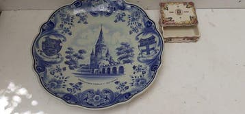 Plateelbakkerij Schoonhoven - Schaal (2) - Delfts blauw -, Antiek en Kunst, Antiek | Glas en Kristal