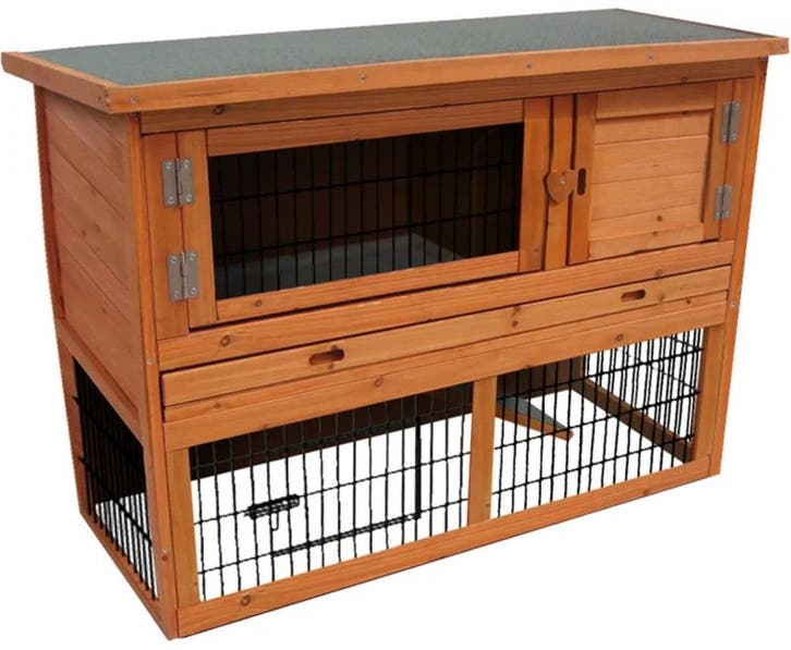 Konijnenhok Flamingo Loft Classic Bruin – Houten Buitenho., Dieren en Toebehoren, Knaagdieren en Konijnen | Hokken en Kooien, Overige typen