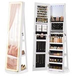 Sieradenkast met Spiegel en LED– Afsluitbaar en Ruimtebespar, Verzenden, Nieuw