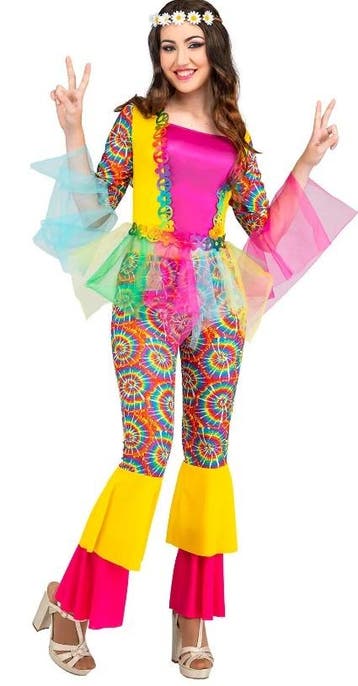 Hippie Rainbow Circle Kostuum Indy Dames, Kleding | Dames, Ophalen of Verzenden, Nieuw