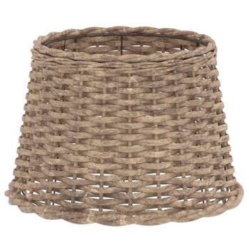 Lampenkap Wicker 40cm - Retourdeal - 33% Korting, Ophalen of Verzenden, Zo goed als nieuw, Bruin, Rond