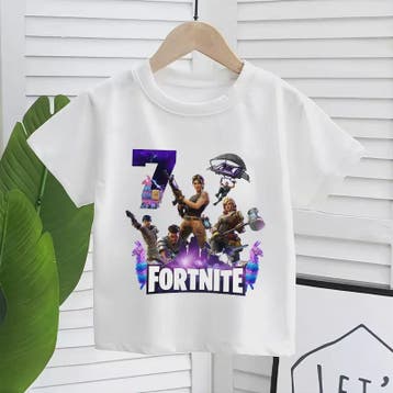 Fortnite Kinder T-shirt met Verjaardagsnummer - Zomer Kledin, Verzenden, Nieuw