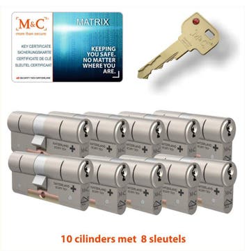M&C 10 x Matrix Cilinder SKG*** met CERTIFICAAT, Verzenden, Nieuw