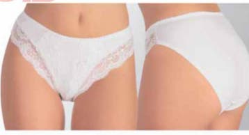 Set van 2 stuks Italiaanse slip in WIT kleur, katoen, met