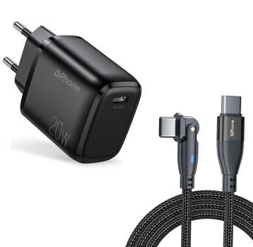 DrPhone ProCharge C2C USB-C Kabel 0.5 Meter 60W + HALO-N3 20, Verzenden, Nieuw