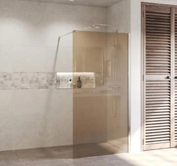 Universele Glasplaat 140 x 200 cm – Champagne Glass – 8 mm, Ophalen of Verzenden, Nieuw, Chroom, Bad