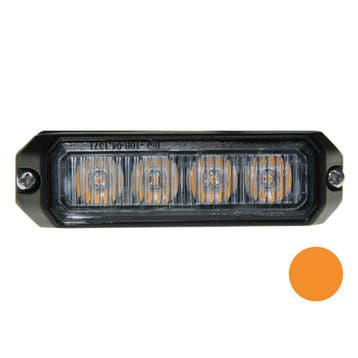 LED flitser 4-voudig compact Oranje, Verzenden, Nieuw