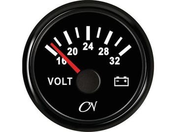 CN voltmeter 24V Zwart, Ophalen of Verzenden, Nieuw
