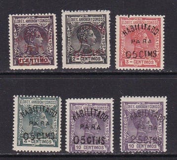 Elobey, Annobon & Corisco 1908/1909 - Alfonso XIII -, Postzegels en Munten, Gestempeld