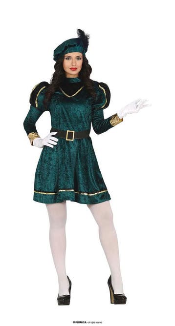 Pietenjurk Met Baret Dames Donkergroen, Ophalen of Verzenden, Nieuw