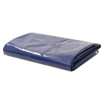 vidaXL Dekzeil 650 g/m² 6x8 m blauw, Verzenden, Nieuw