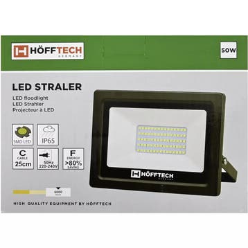 Hofftech Platte LED straler 50 W met 5000 lm en IP65 voor..., Ophalen of Verzenden, Nieuw