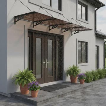 Polycarbonaat Deur Luifel met Aluminium & ABS Frame - Weerbe, Verzenden, Nieuw