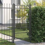 vidaXL Hekpoort HORST Staal Zwart Vergrendelbaar, Tuin en Terras, Tuinpoorten, Verzenden, Nieuw