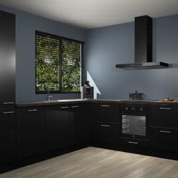 Zwarte keuken Benidorm 50944, Verzenden, Nieuw