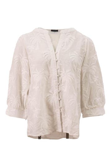 Smashed Lemon Blouse in maat 40 Wit, Kleding | Dames, Smashed Lemon, Verzenden, Zo goed als nieuw, Wit
