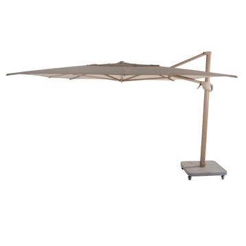 Hacienda zweefparasol 300x400 cm latte frame sand 4 Seasons, Tuin en Terras, Parasols, Ophalen of Verzenden, Nieuw