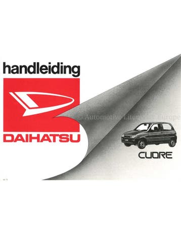 1995 DAIHATSU CUORE INSTRUCTIEBOEKJE NEDERLANDS