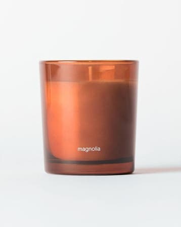 HEMA Geurkaars 7x8cm glas magnolia, Verzenden, Nieuw, Bruin