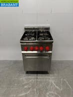 RVS Bertos 4 Pits Fornuis met oven 3 x 1/1 GN GAS + 230V, Ophalen of Verzenden, Gebruikt