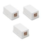 Keystone behuizing | Goobay | 3 stuks (1-poorts), Verzenden, Nieuw