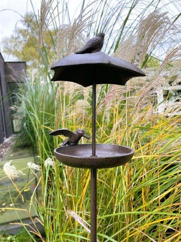 Vogelbad - Gietijzer - Vogelvoederschaal