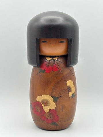Usaburo -  - Beeld, Kantsubaki Large Sosaku Kokeshi Wood
