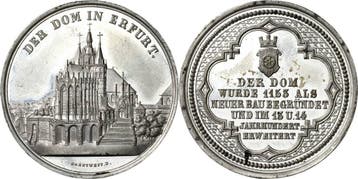 Zinnmedaille ohne Jahr Erfurt, Verzenden