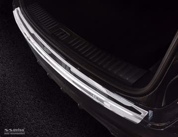 Rvs (gepolijst + zwart carbon fiber) bumperbescherming Porsc, Ophalen of Verzenden, Nieuw
