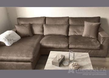 Oudenbosch Longchair - loungebanken - Taupe, Nieuw, 150 cm of meer, Stof, 250 tot 300 cm