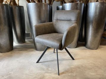Veiling - Eetkamerstoel Manur (set van 6) Microvezel stof -, Huis en Inrichting, Stoelen, Nieuw