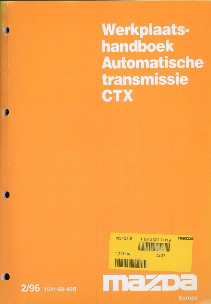 1996 Mazda 121 automatische transmissie motor CTX handboek, Auto diversen, Handleidingen en Instructieboekjes, Verzenden