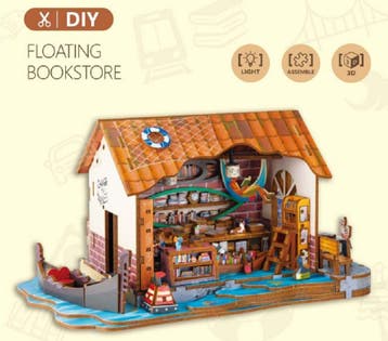 PlayfulMario Drijvende Boekenwinkel met verlichting Model..., Verzenden, Nieuw