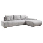 Sofa Iseo - Rechts - Met slaapfunctie - Lichtgrijs, Verzenden, Nieuw
