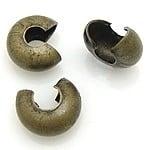50 x Knijpkraal verbergers - beschermers Coverbeads 5mm g..., Ophalen of Verzenden, Nieuw, Kraal