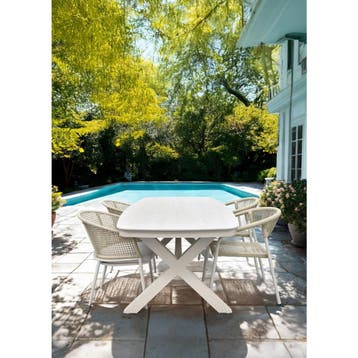 Davos tuintafel Deens ovaal 200x100 cm - créme, Ophalen of Verzenden, Nieuw