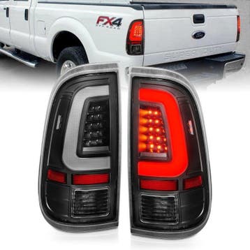 ANZO 2008-2016 Ford F-250 LED Taillights Black Housing Clear, Auto-onderdelen, Ophalen of Verzenden, Nieuw