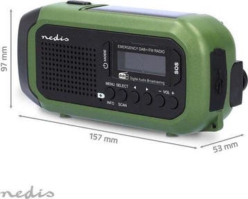 Nedis Noodradio - Draagbaar Model - DAB+ / FM - Batterij Gev, Verzenden, Zo goed als nieuw