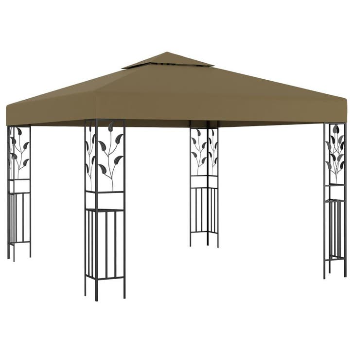 vidaXL Prieel 180 g/m² 3x3 m taupe, Tuin en Terras, Partytenten, Nieuw, Verzenden